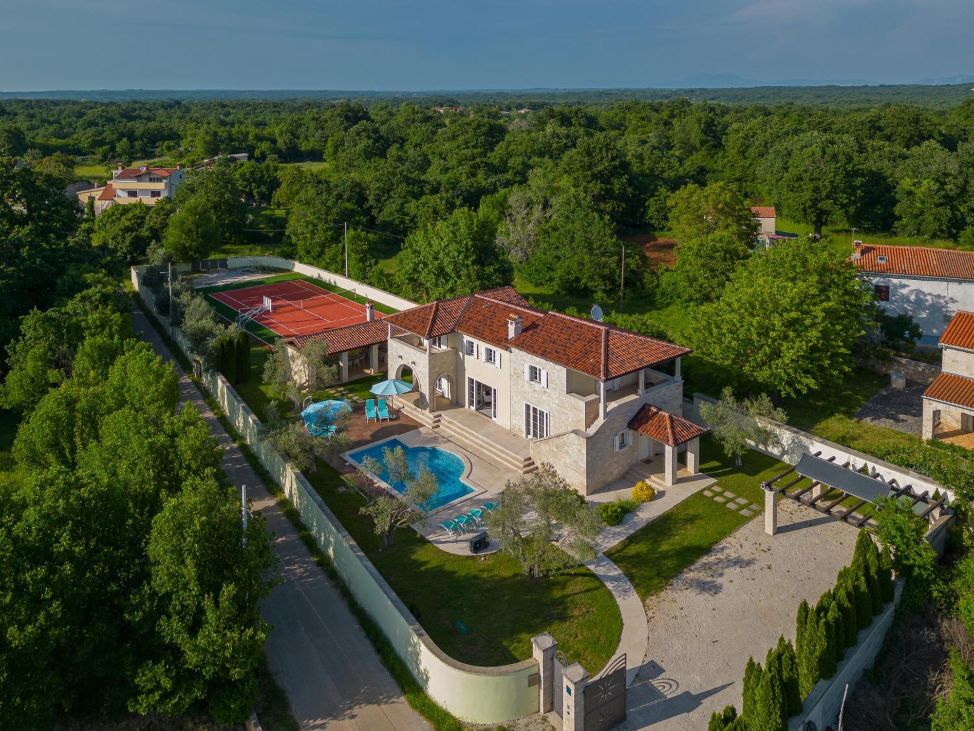 Villa Ortensia Mit Beheiztem Pool By Istrialux Svetvinčenat Esterno foto